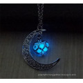 New Style Moon Design Pendant Necklace Big Clumionous Stone Teething Necklace